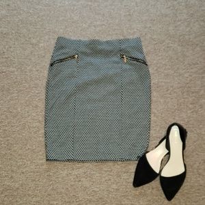 Polka dot pencil skirt